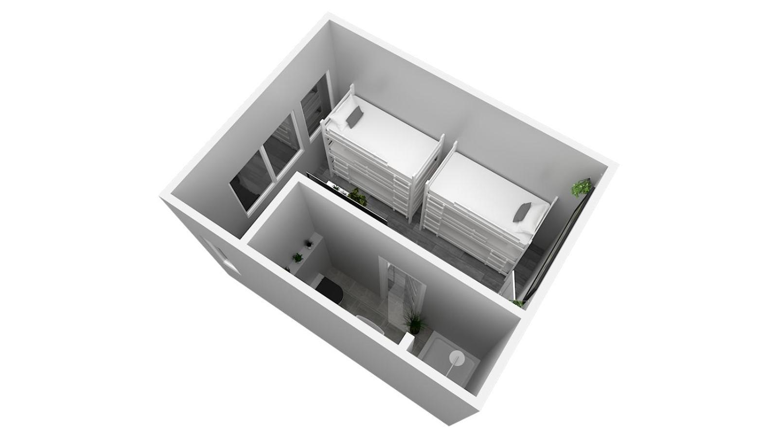 Hotel Ulm Zentrum - Komplettes Zimmer, Hochbett, Android Tv & Eigenem Bad - Perfekt Fuer Familien & Gruppen Bilik gambar