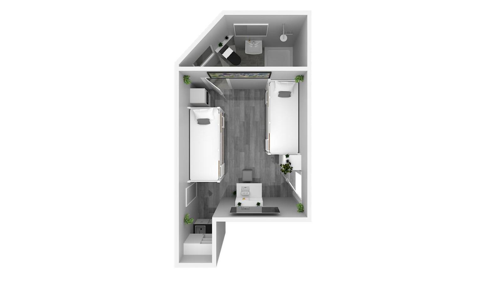 Hotel Ulm Zentrum - Komplettes Zimmer, Hochbett, Android Tv & Eigenem Bad - Perfekt Fuer Familien & Gruppen Bilik gambar